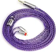 Linsoul Tripowin Zonie 16 Core Silver Plated Cable SPC Earphone Cable for 7hz Zero Dioko Timelesss AE TINHIFI T2 T3 PLUS Wan’er Cadenza KZ AS10 QKZ HBB Tripowin Mele Olina (2pin-0.78mm, 2.5mm, Violet)