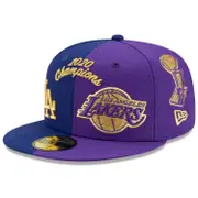 New Era 59Fifty Fitted Cap - CHAMPS 2020 LA Lakers & Dodgers Purple 7 1/2 - (59,6cm)