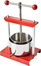 Cheese Tincture Herb Fruit Wine Manual Press - 0.8 Gallon Stainless Steel Barrels Press Machine for Juice, Vegetable,Wine,Olive Oil