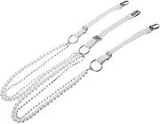 [BESPORTBLE] Elegant Hidden Suspenders for Women Pearl Rhinestone Decor Elastic Adjustable for Skirt and Pants