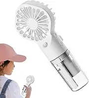 Portable Electric Handheld Fan With Water Mist Spray, Rechargeable Mini USB Hand Fan, 4 Speed,Battery Powered, Water Tank Design, Handheld Misting Fan For Outdoor Travel, Camping, Home And Office