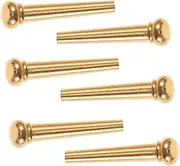 Totority 6pcs Guitar String Nails Acoustic Guitar Pegs Acoustic Guitar Accessories Bridge Pegs for Acoustic Guitar Bridge Pins for Acoustic Guitar Acoustic Guitar Bridge Pins Golden Copper