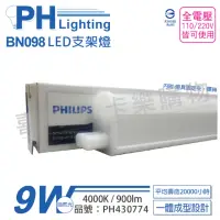 在飛比找momo購物網優惠-【Philips 飛利浦】3入 BN098C LED 9W 