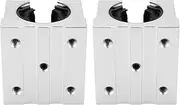 2Pcs Linear Bearing Sliding Block, SBR25UU Linear Bearing Motion Pillow Slide Block, Aluminum Open Block, Quite Sliding, for Machine Tool, Construction Machinery