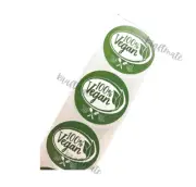 Vegan Sticker Pantry Food Label Thank You Business Sticker 50pcs 25mm