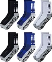 [RATIVE] Anti Slip Non Skid Ankle and Crew Socks with Grippers for Men Women