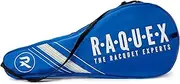 Raquex Tennis Racket Bag – Blue or Black - Tennis Racket Cover Bag, Squash & Badminton Racquet Bag for 2 Racquets & Accessories with Shoulder Strap