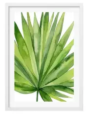[Profile Australia] Australian Made Fan Palm Leaf Art Print A1 Frame in White