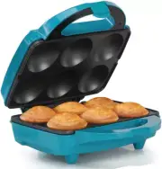Non-Stick Cupcake Maker, Teal - Makes 6 Cupcakes, Muffins, Cinnamon Buns - Birth