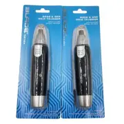2x Blade For Men Nose Ear Hair Trimmer Stainless Steel Blade Require AA Battery