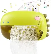 QINGBAO Bath Toys for Toddlers,Bathtub Bubble Maker Toy Green Dinosaur,Tub 1000 Bubbles Makes Machine Blower Cute for Baby Kids Bathtime Shower with 12 Music Songs Fun Gift 3 4 5 Girl Boy