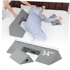 34" Wedge Pillow for Side Sleeping,Training for Side Sleeping with Grey