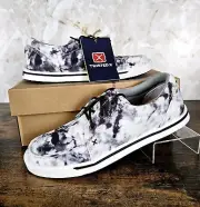 TWISTED X Casual Kicks Womens 8M Moc Toe Shoes Black & White Tie-Dye (WCA0041)