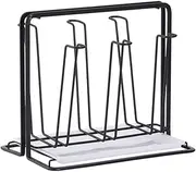 Cup Drying Rack Metal Glasses Drainer Shelf Dish Holder 6 Cup Upside Down Drain Rack, Holder Shelf