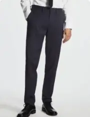 COS Wool/Mohair Dark Navy Flat Front Men's Casual Dress Pants 30R