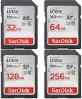 San-Disk Ultra SD Memory Card 32GB 64GB 128GB 256GB SDHC Class 10 For Cameras