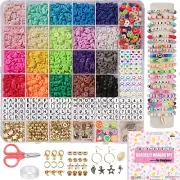 5000Pcs Clay Beads Bracelet Making Kit Preppy For Friendship Bracelets Teen Gift