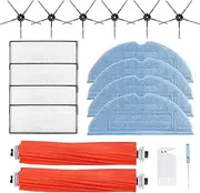 S7 MaxV Ultra Accessories Kit for Xiaomi Roborock S7 S7 + S7 MaxV, S7 MaxV Plus, T7S T7 Plus T7S Plus Robot Vacuum Cleaners, 2 Roller Brush, 4 Hepa Filter, 4 Mop Pads, 6 Side Brush