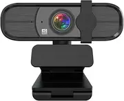 1080P Full HD Network Webcam with Stand, Wide Angle Lens with Microphone, for PC, MAC Laptop and Desktop, Wide ANG Webcam for YouTube, Skype, Video Call, Learning and PS4, Plug and Play USB Webcam
