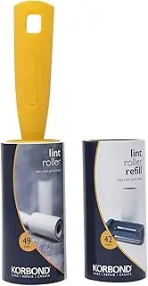 Korbond Lint Roller & Refill Set – 1 Lint Roller and 1 Large Lint Roller Refills – 91 Sheet Lint Rollers for Pet Hair - for All Fabric Types - Pet Hair Remover Roller