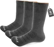 [Lalent] Mens Socks Cushion Anti Blister Running Socks Breathable Hiking Socks Crew Performance Athletic Socks for Work Walking Cycling Trekking Trainer Outdoor