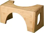 the Original Toilet Stool Bamboo Flip 7 & 9 Height, Brown Squat.
