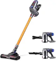 Cordless Stick Vacuum Cleaner, 150W, 10000Pa Suction, 35-Min Runtime, Gold/Grey