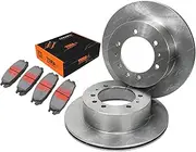 2 Rear Disc Brake Rotors + Pads for Nissan Patrol GQ Y60 & for Ford Maverick DA 6cyl 2.8L RD28T 3.0L RB30 4.2L TB42 TD42 1988 1989 1990 1991 1992 1993 1994 1995 1996 1997 1998 1999