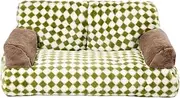 JISADER Pet Couch for Dogs and Cats Indoor Use Non Slip Design Sofa Bed for Small Breeds, Green S