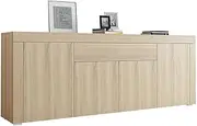 Buffet Sideboard Corner Cabinet Storage Cupboard Wood 4 Doors 2 Drawers Living Room Furniture Oak 180cm