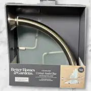Better Homes & Gardens Corner Assist Bar With Frosted Glass Shelf Satin Nickel