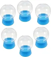 6pcs Clear Fillable Plastic Water Globes for DIY Snow Scenes and Christmas Home Decoration with Screw Create Unique Winter Atmosphere