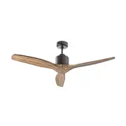Nadi Indoor DC Ceiling Fan with Remote - Black & Ash Wood 122cm