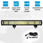 Elinz 23" LED Light Bar 4 Rows Work Driving FLOOD SPOT COMBO IP68 Offroad 4WD