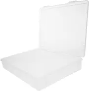 Clear Portable Project Case File Box Document and Photo Storage Organizer Birth Certificate Holder Paper and Magazine Protector for Office School Supplies Accessories