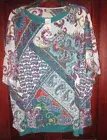 Chico's New Sz 3 XL Tee Knit Top Paisley Print Overlay Blouse Shirt Layered Tier