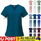 Stretch Summer Nurse Uniform Women Scrub Set V-Neck Top & Jogger Pants Set