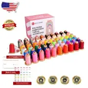 Richword 800M Premium Polyester Thread Set - 60 Colors Perfect for Every Project