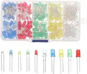 1set Assorted Led Diode Kit Led Lights for Crafts Single Led Emitting Diodes Tiny Lamp Parts for DIY Projects for Science Experiments and Creative Crafts