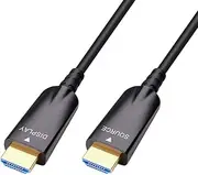 DTECH 100m Fiber Optic HDMI Cable with 4K 30Hz and 1080p 60Hz HD Video 3D HDCP CEC High Speed Supported (100 Meters, Black)