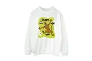 Scooby Doo Womens/Ladies Scary Boo! Sweatshirt (White) - UTBI52909