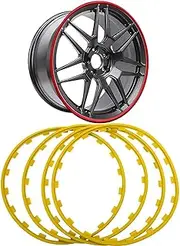 wheel protector, rim protector, car wheel protector, anti-scratch, anti-abrasion, 18-20 inch rim decoration ring, car bumper ring, high performance nylon, car tire protector (Yellow,20in)