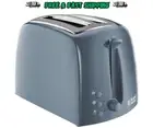 Russell Hobbs Textures 2 Slice Toaster (Extra Wide Slots, 6 Browning levels, Fro