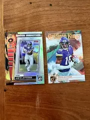 2023 Panini Donruss Justin Jefferson 2-Card Insert Lot