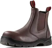 [SUREWAY] Men's Slip On Work Boots for Men,Upgraded Slip/Water Resistant,Static Dissipative,Fire Station Mechanic Work Boots/Shoes