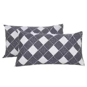 Pillow Case Set 400 Thread Count 100% Cotton Standard Size 2pc Set Black