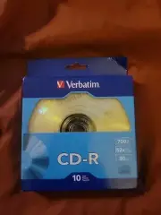 NEW Verbatim CD-R 10 Pack Recordable Disc - 700Mb - 52X - 80 Mins
