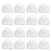 16pcs Diamond Plastic Bath Storage Basket Handheld Soft Bathroom Wash Basket Set