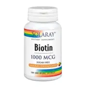 Biotin 1,000 mcg Orange 100 Lozenges By Solaray