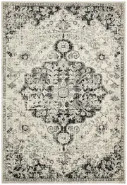 Maya Charcoal Medallion Transitional Rug